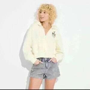 Looney Tune Zip-Up Hoodie Jacket Sized To Waist  Women’s Size M USA Olympic